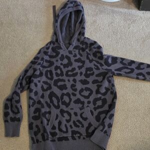 Torrid Black and Gray Animal Print Sweater